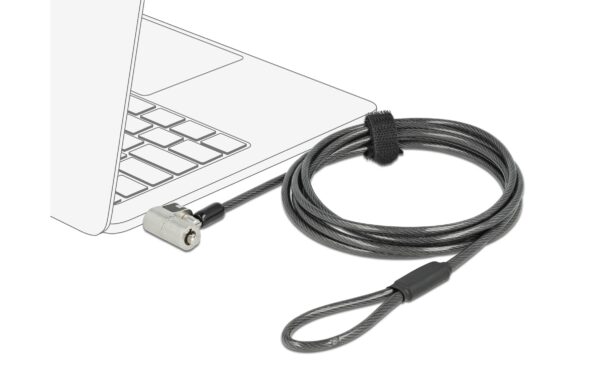 Navilock Notebook Sicherungskabel 3 Verriegelungsköpfen Kensington,Nano,Noble