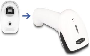 Delock 90587 2.4 GHz  Barcode Scanner 1D und 2D1D und 2D, Bluetooth oder USB