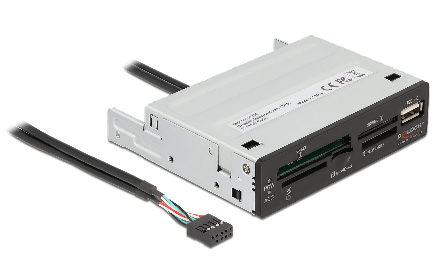 1432785_1 - Mediatech Delock 91708 USB 2.0 CardReader 3.5 5 Slot x 1x USB 2.0 Typ-A Buchse
