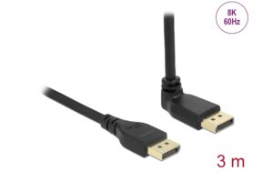 1434936_1 - Mediatech Delock DisplayPort-DisplayPort Kabel, 3m Stecker/Stecker, oben gewinkelt, 8K60Hz