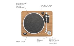 1435221_5 - Mediatech House Of Marley Stir It Up Wifi Turntable F:Schwarz-Braun