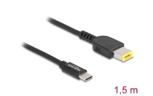 1435574_1 - Mediatech Delock Ladekabel USB-C-11.0x4.5mm zu Lenovo Stecker, 1.5m, schwarz, 20 V