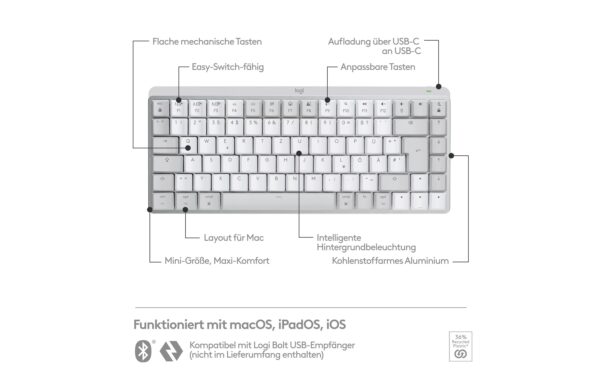 1445875_6 - Mediatech Logitech MX Mechanical Mini for Mac pale grey
