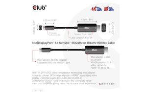 1448026_2 - Mediatech Club 3D, MiniDisplayPort auf HDMI Kabel, 1.8 Meter