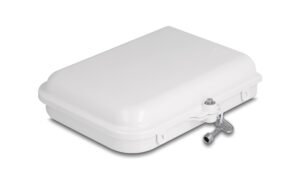 Delock LWL Verteilbox IP65 8Port weiss Innen/-Aussenbereich, wasserfest