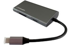 1453333_1 - Mediatech LC Power LC-HUB-C-multi-5, USB3/HDMI/PD/SD silber, Type-C PD, je 1x USB3/HDMI/DP/SD