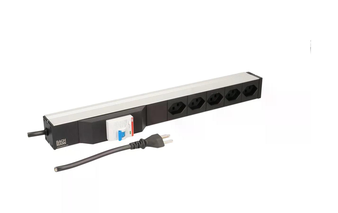 1454144_1 - Mediatech Bachmann PDU 19 5xT23, 1HE FI Schalter schwarz