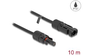1454774_1 - Mediatech Delock DL4 Solarkabel Stecker zu Buchse, 10m, schwarz