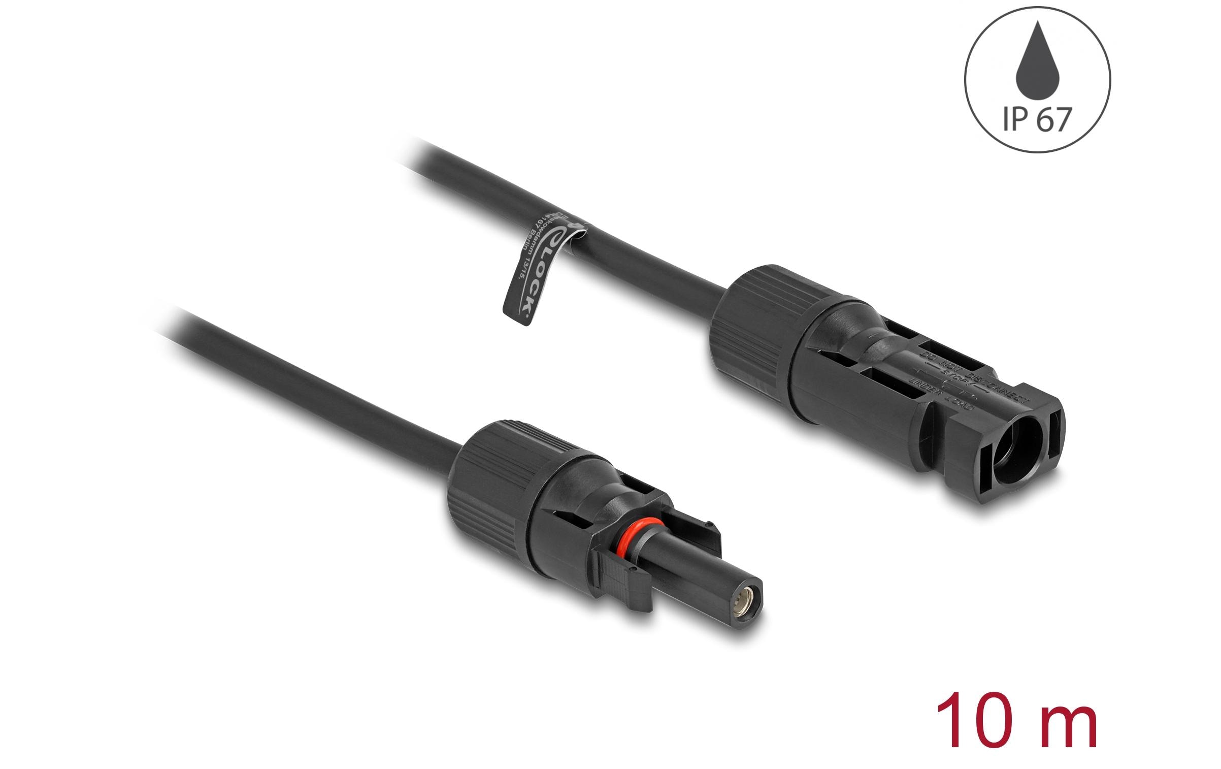 1454774_1 - Mediatech Delock DL4 Solarkabel Stecker zu Buchse, 10m, schwarz