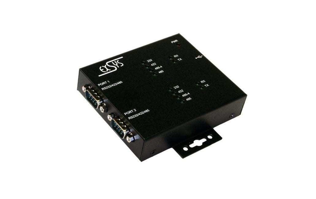 145552 - Mediatech EXSYS EX-1333V, USB zu 2x RS-232/422/485 verschraubbar, FTDI-Chip-Set,