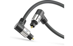 1464630_1 - Mediatech Sonero Optisches Toslink Audio Kabel 1.50m, 90° Stecker <-> 90° Stecker, 6mm DM