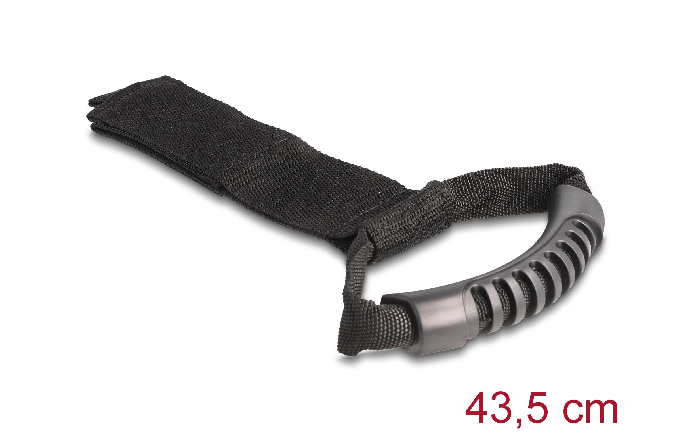 1466303_1 - Mediatech Delock Tragegurt mit Klettverschluss L: 435 x B: 50mm, schwarz, 2 Stück