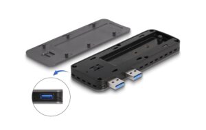 Delock USB3.2 Gen 2 Gehäuse für PS5 mit M.2 NVMe Slot - werkzeugfrei
