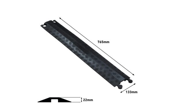 Steffen D-Line Kabelbrücke 133x22mm 765mm schwarz