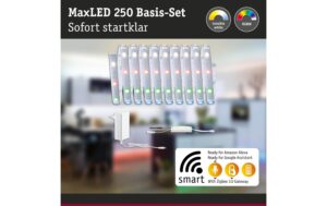 1473914_2 - Mediatech Paulmann MaxLED 250 Basisset 3m Zigbee RGBW Protect Cover IP44 15W 230/24V Silber