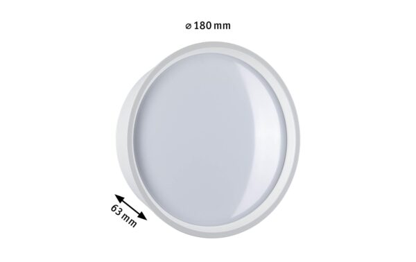 1473931_2 - Mediatech Paulmann Outdoor 230V Wandleuchte Platomo weiss 230V IP44 3000K