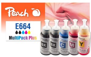 Peach Epson CISS T664, Multi-Pack+ 5x70 ml, 2x4000, 3x6500 Seiten