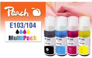 Peach Epson CISS 103/104, MP, T00P640 4x70 ml, 1x4500, 3x7500 Seiten