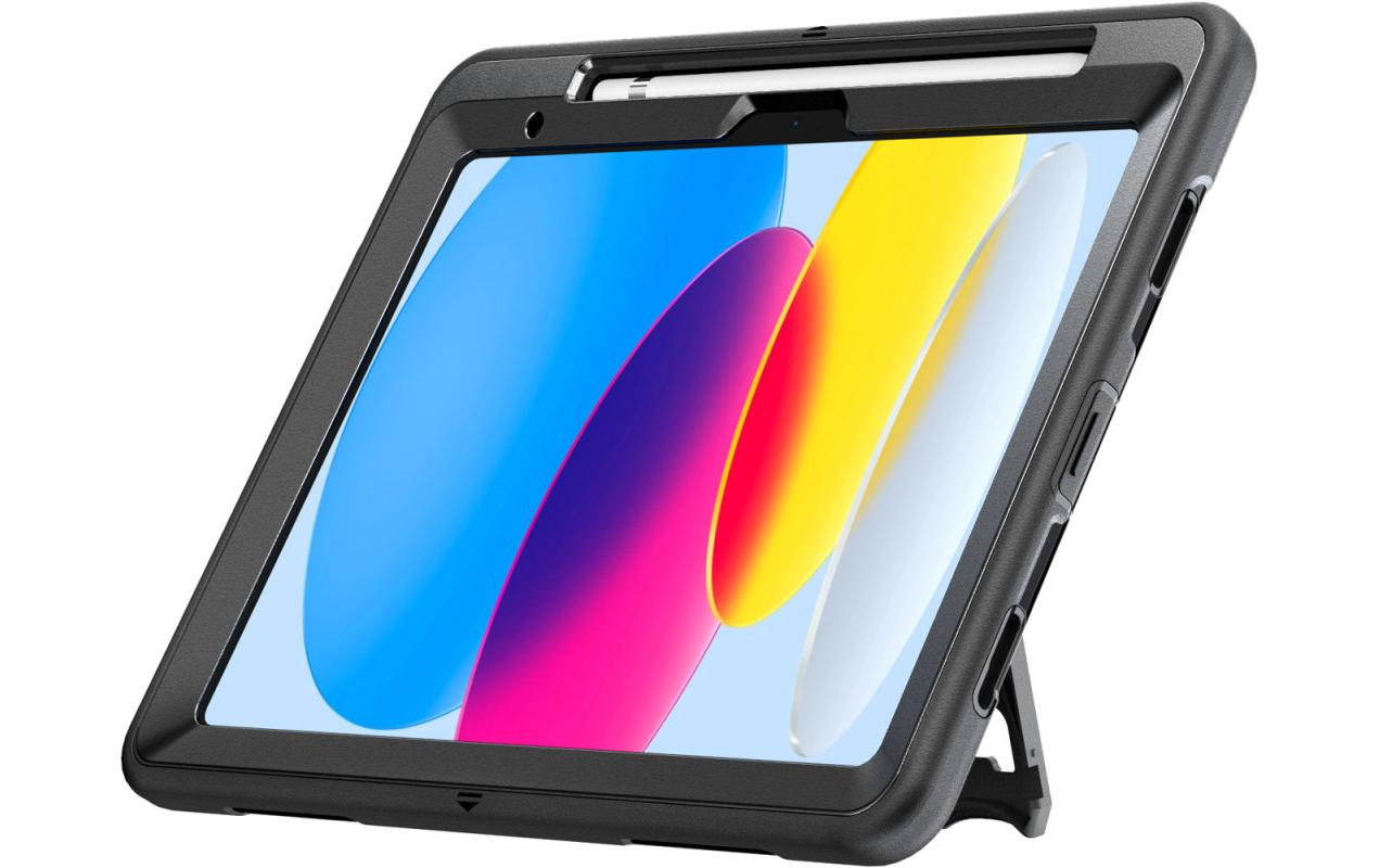 1482560 - Mediatech 4smarts Rugged Case Grip Black für iPad 10th Gen. 10.9