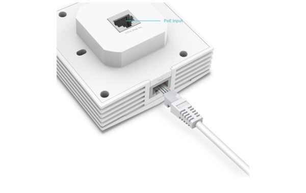 1483166_3 - Mediatech TP-Link EAP650-Wall: WiFi6 PoE Access Point 3000AX, 2xLAN, Omada, Wandmontage