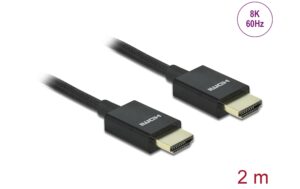 Delock High Speed HDMI Kabel 8K 60Hz Kabelart: koaxial, schwarz, 2m