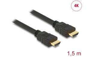 1486106_1 - Mediatech Delock HDMI-A zu HDMI-A Stecker/Stecker High Speed mit Ethernet, 4K, 1.5m, schwarz