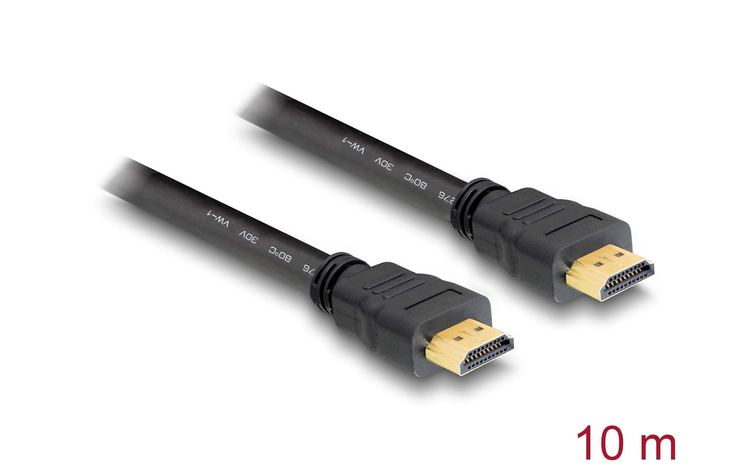 1486110_1 - Mediatech Delock HDMI-A zu HDMI-A Stecker/Stecker High Speed mit Ethernet, 4K, 10m, schwarz