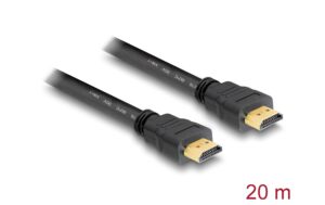 Delock HDMI-A zu HDMI-A Stecker/Stecker High Speed mit Ethernet, 4K, 20m, schwarz