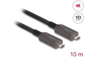 1488740_1 - Mediatech Delock Aktives Optisches Kabel USB-C Video+Daten+PD, 10m, schwarz