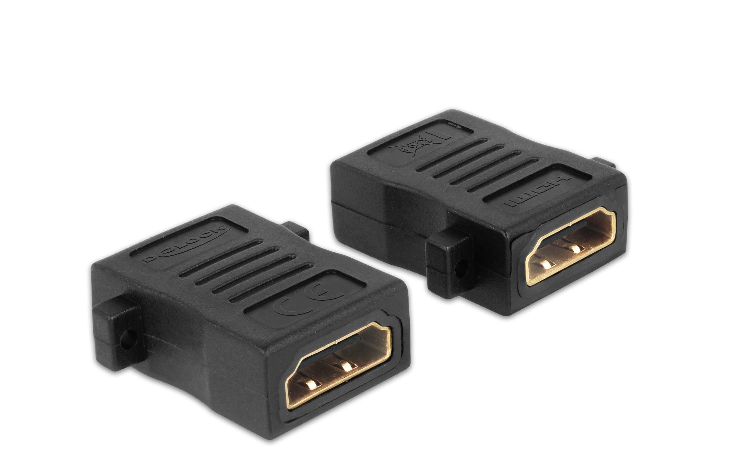1488751 - Mediatech Delock Adapter HDMI-A zu HDMI-A Buchse/Buchse, mit Schraubanschluss kaufen Schweiz | Mediatech.ch