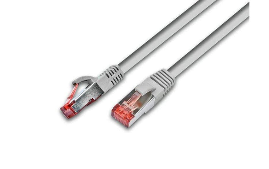 149723 - Mediatech Wirewin Patchkabel: S/FTP 1.5m grau Cat.6, AWG27, 1Gbps, 250MHz, Zugentlastung