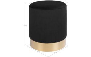 1509499_1 - Mediatech House Nordic Hocker Gamby, Schwarz Brass, L:34, W:34, H:43cm