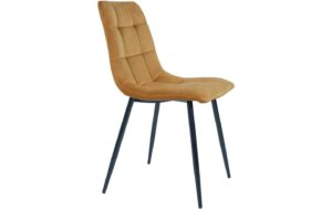 House Nordic Stuhl Middelfart 2er-Set Gelb,Velvet, Mikrofaser