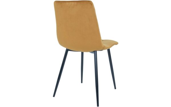 House Nordic Stuhl Middelfart 2er-Set Gelb,Velvet, Mikrofaser