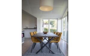 House Nordic Stuhl Middelfart 2er-Set Gelb,Velvet, Mikrofaser