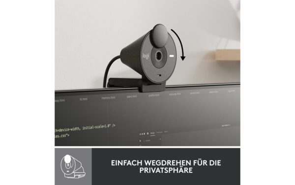 1509947_4 - Mediatech Logitech Webcam Brio 300 graphite