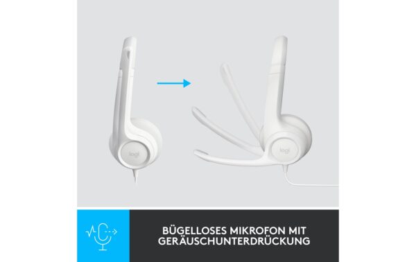 Logitech H390 Stereo-USB-Headset off white Mikrofon, USB