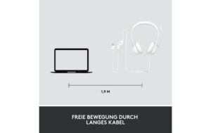 Logitech H390 Stereo-USB-Headset off white Mikrofon, USB