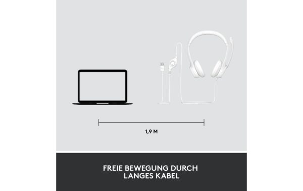 Logitech H390 Stereo-USB-Headset off white Mikrofon, USB