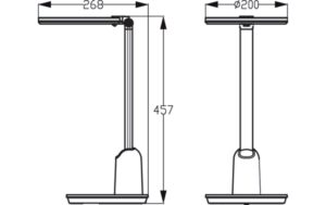 Philips LED Schreibtischleuchte Einstein 14W, 3000K-5500K, weiss