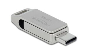 Delock USB3.2 USB-C+Typ-A Speicherstick 128GB, Metallgehäuse