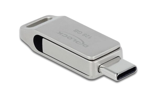 Delock USB3.2 USB-C+Typ-A Speicherstick 128GB, Metallgehäuse
