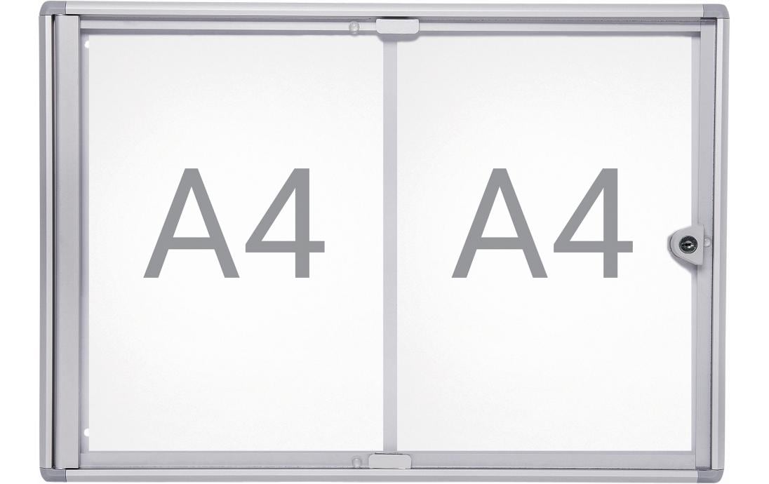 1515304 - Mediatech Maul Schaukasten MAULextraslim 2xA4, Aluminium kaufen Schweiz | Mediatech.ch