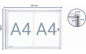 1515304_8 - Mediatech Maul Schaukasten MAULextraslim 2xA4, Aluminium