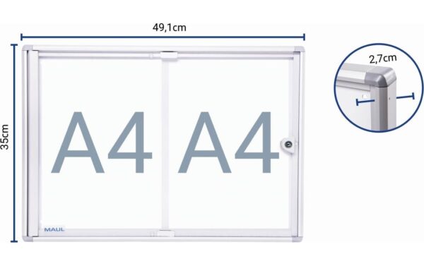 1515304_8 - Mediatech Maul Schaukasten MAULextraslim 2xA4, Aluminium