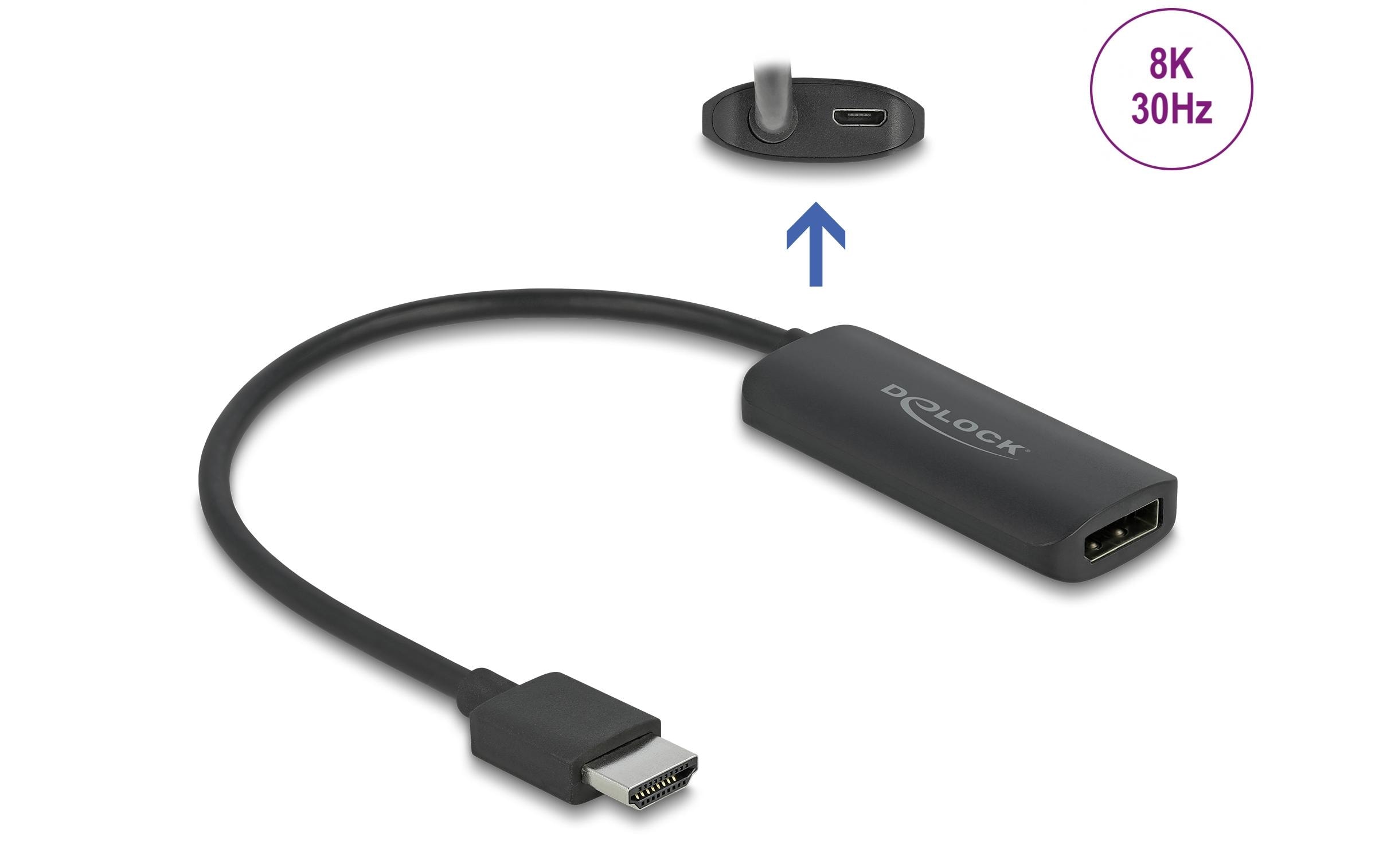 1519806_1 - Mediatech Delock Adapter HDMI-A zu DP Stecker-Buchse, 8K 30Hz