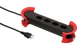 1520259_2 - Mediatech Max Hauri Steckdosenleiste Construct Line IP20, 4x T13, rot-schwarz, 5m