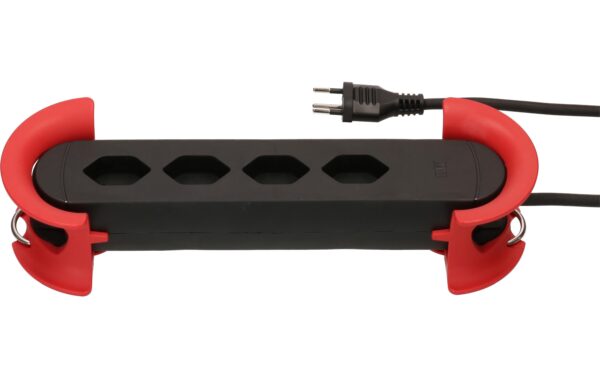 1520259_3 - Mediatech Max Hauri Steckdosenleiste Construct Line IP20, 4x T13, rot-schwarz, 5m