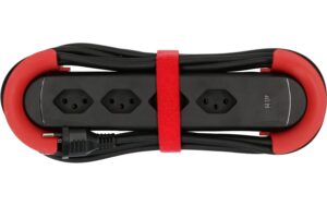 1520259_4 - Mediatech Max Hauri Steckdosenleiste Construct Line IP20, 4x T13, rot-schwarz, 5m