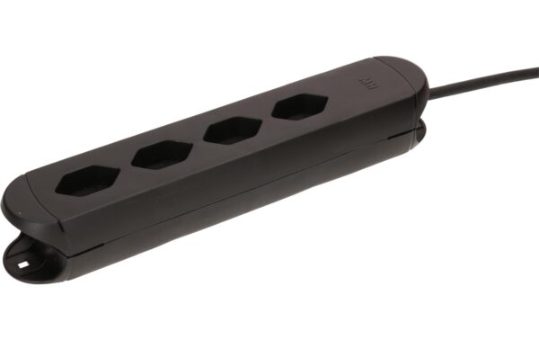 Max Hauri Steckdosenleiste Construct Line IP20, 4x T13, schwarz, 3m